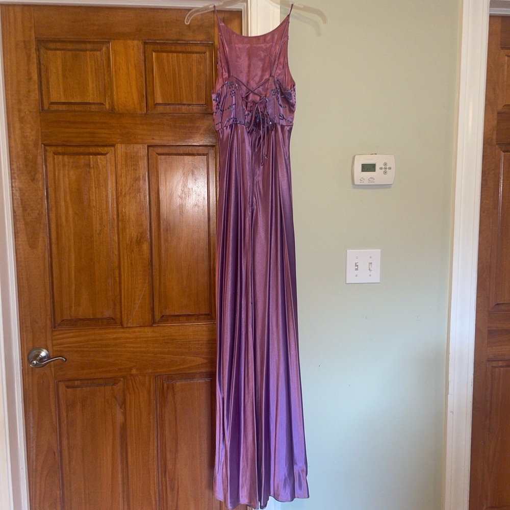 Elegant Purple Gown With Sequence - image 2